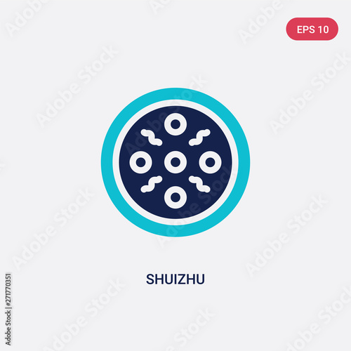 two color shuizhu vector icon from food concept. isolated blue shuizhu vector sign symbol can be use for web, mobile and logo. eps 10