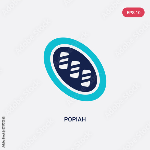 two color popiah vector icon from food concept. isolated blue popiah vector sign symbol can be use for web, mobile and logo. eps 10