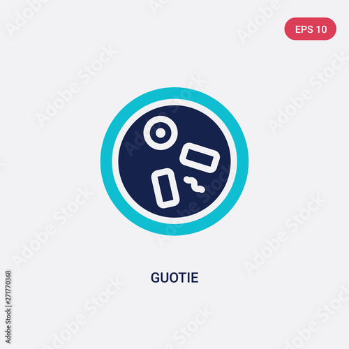 two color guotie vector icon from food concept. isolated blue guotie vector sign symbol can be use for web, mobile and logo. eps 10