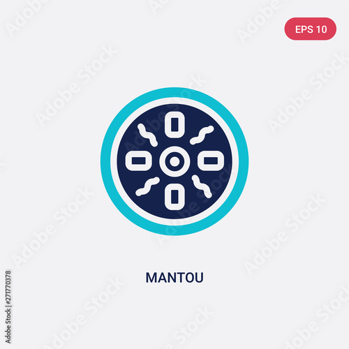 two color mantou vector icon from food concept. isolated blue mantou vector sign symbol can be use for web, mobile and logo. eps 10