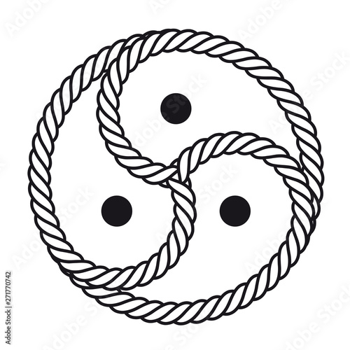Vector logo / symbol BDSM from rope