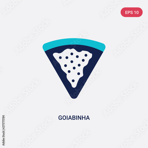 two color goiabinha vector icon from food concept. isolated blue goiabinha vector sign symbol can be use for web, mobile and logo. eps 10 photo