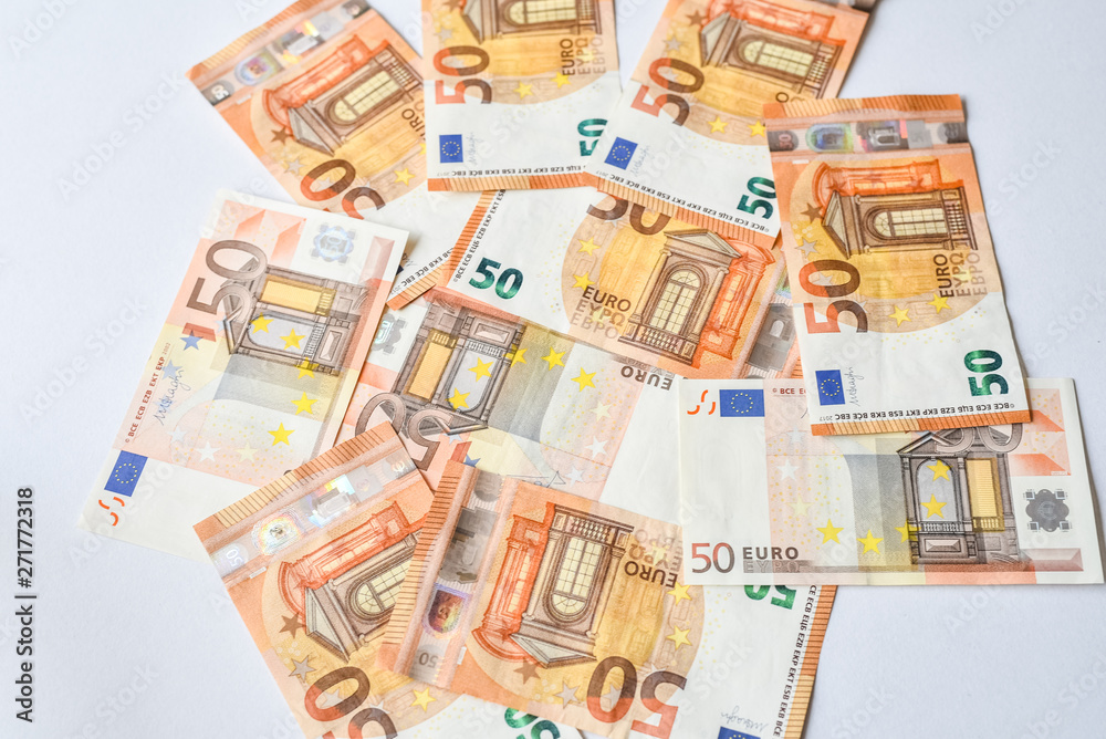 European 50 euro  money banknotes