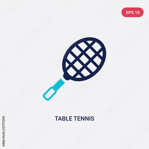 two color table tennis vector icon from free time concept. isolated blue table tennis vector sign symbol can be use for web, mobile and logo. eps 10