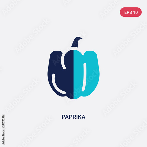 two color paprika vector icon from fruits and vegetables concept. isolated blue paprika vector sign symbol can be use for web, mobile and logo. eps 10
