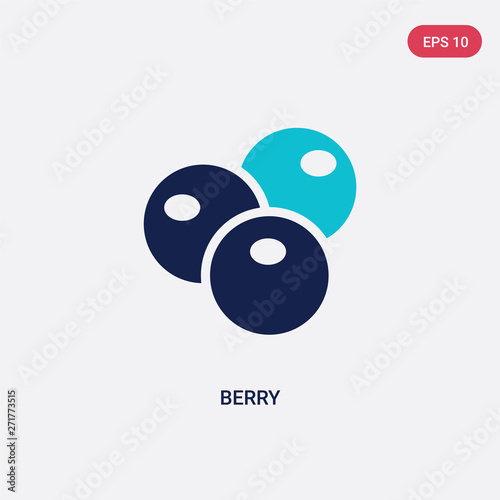two color berry vector icon from fruits concept. isolated blue berry vector sign symbol can be use for web, mobile and logo. eps 10
