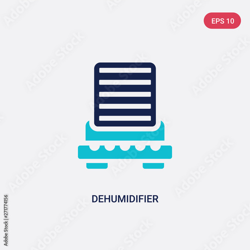 two color dehumidifier vector icon from furniture and household concept. isolated blue dehumidifier vector sign symbol can be use for web, mobile and logo. eps 10