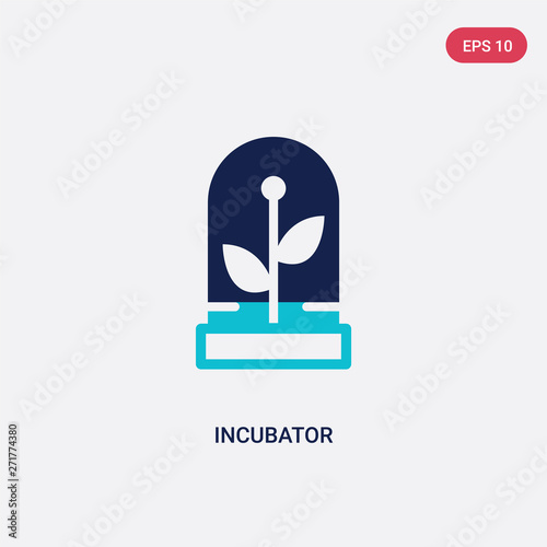 two color incubator vector icon from future technology concept. isolated blue incubator vector sign symbol can be use for web, mobile and logo. eps 10
