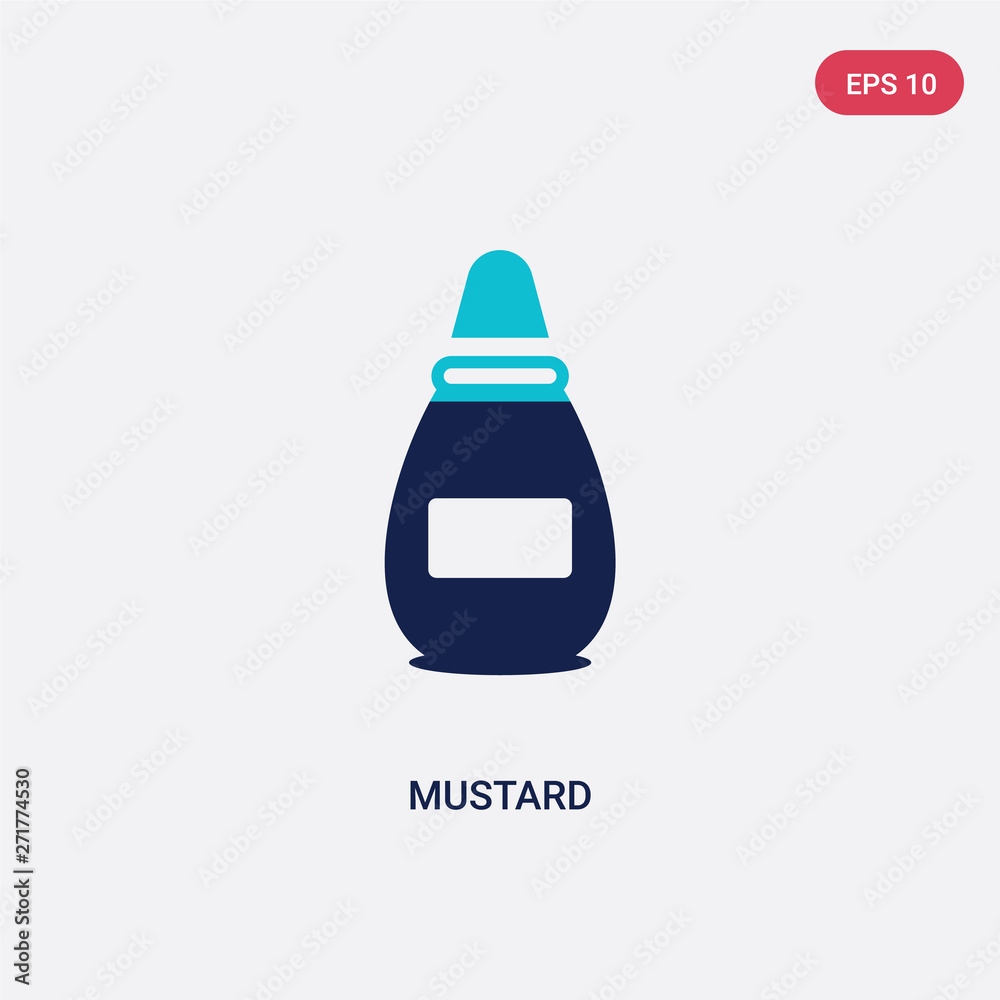 two color mustard vector icon from gastronomy concept. isolated blue mustard vector sign symbol can be use for web, mobile and logo. eps 10