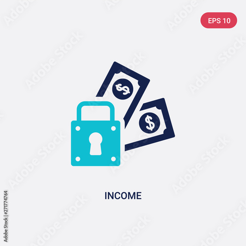 two color income vector icon from gdpr concept. isolated blue income vector sign symbol can be use for web, mobile and logo. eps 10