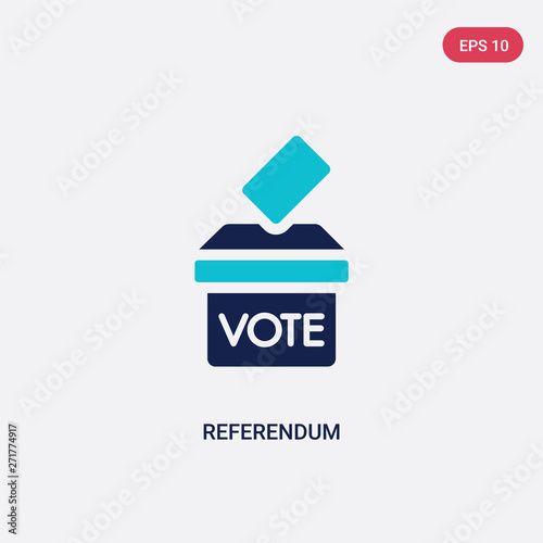 two color referendum vector icon from general concept. isolated blue referendum vector sign symbol can be use for web, mobile and logo. eps 10