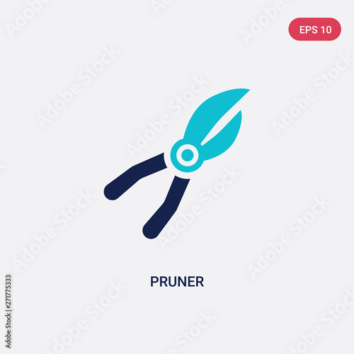 two color pruner vector icon from general concept. isolated blue pruner vector sign symbol can be use for web, mobile and logo. eps 10