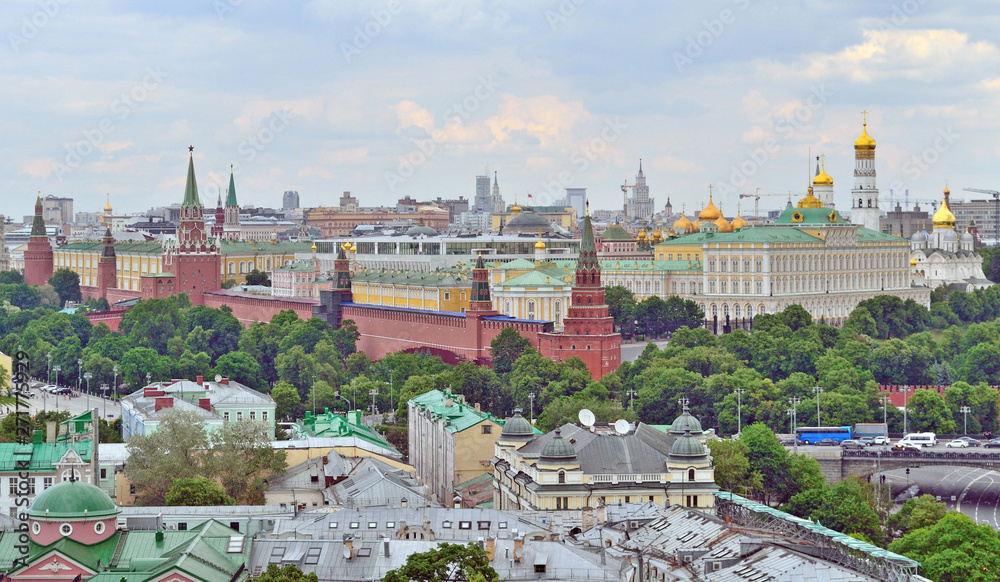 Moscow Kremlin in Moscow, Russia, top view Moscow Kremlin in Moscow, Russia, top view