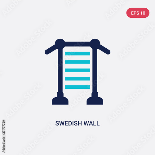 two color swedish wall vector icon from gym and fitness concept. isolated blue swedish wall vector sign symbol can be use for web, mobile and logo. eps 10