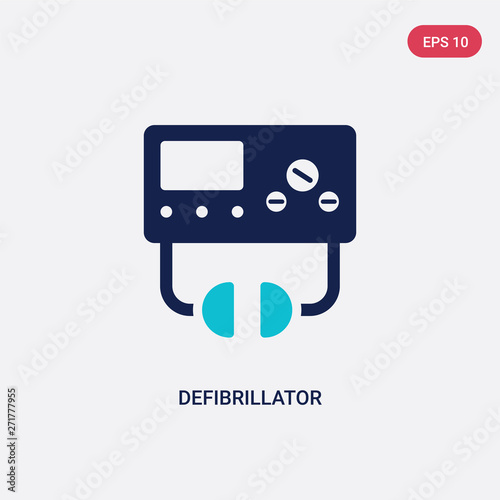 two color defibrillator vector icon from health and medical concept. isolated blue defibrillator vector sign symbol can be use for web, mobile and logo. eps 10