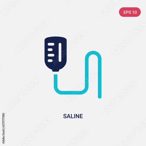 two color saline vector icon from health and medical concept. isolated blue saline vector sign symbol can be use for web, mobile and logo. eps 10