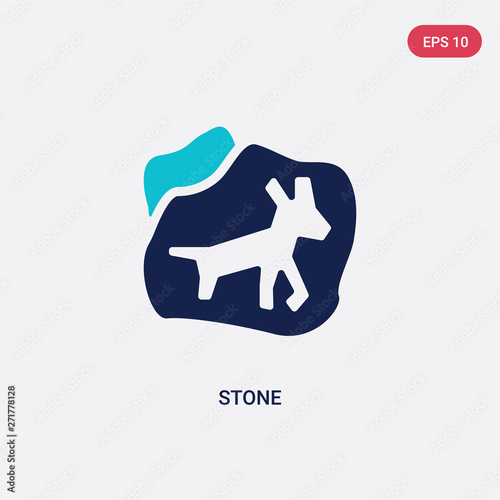 Obraz premium two color stone vector icon from history concept. isolated blue stone vector sign symbol can be use for web, mobile and logo. eps 10