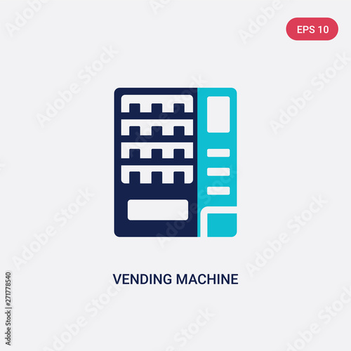 two color vending machine vector icon from hotel and restaurant concept. isolated blue vending machine vector sign symbol can be use for web, mobile and logo. eps 10