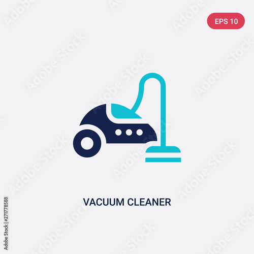 two color vacuum cleaner vector icon from hotel concept. isolated blue vacuum cleaner vector sign symbol can be use for web, mobile and logo. eps 10