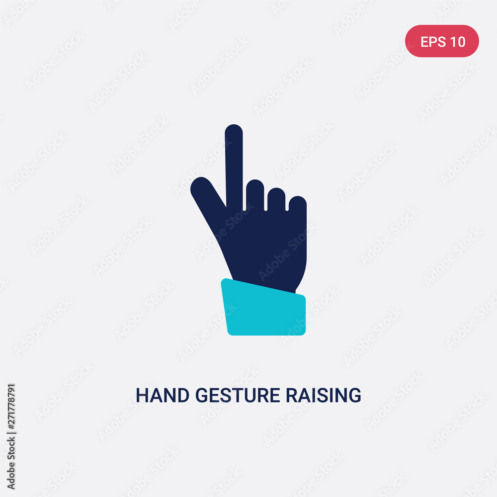two color hand gesture raising the index finger vector icon from human body parts concept. isolated blue hand gesture raising the index finger vector sign symbol can be use for web, mobile and logo. two color hand gesture raising the index finger vector icon from human body parts concept. isolated blue hand gesture raising the index finger vector sign symbol can be use for web, mobile and logo.
