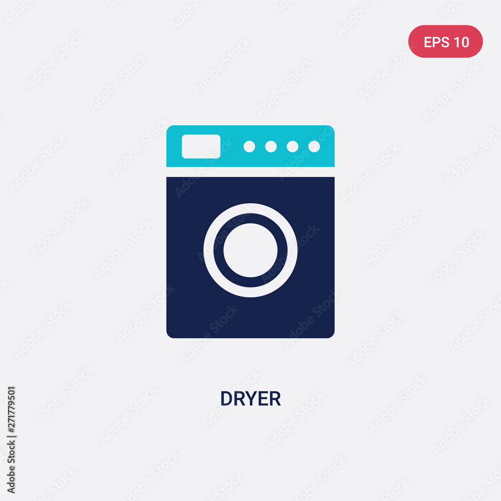 two color dryer vector icon from hygiene concept. isolated blue dryer vector sign symbol can be use for web, mobile and logo. eps 10