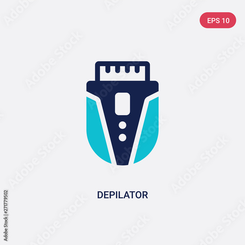 two color depilator vector icon from hygiene concept. isolated blue depilator vector sign symbol can be use for web, mobile and logo. eps 10