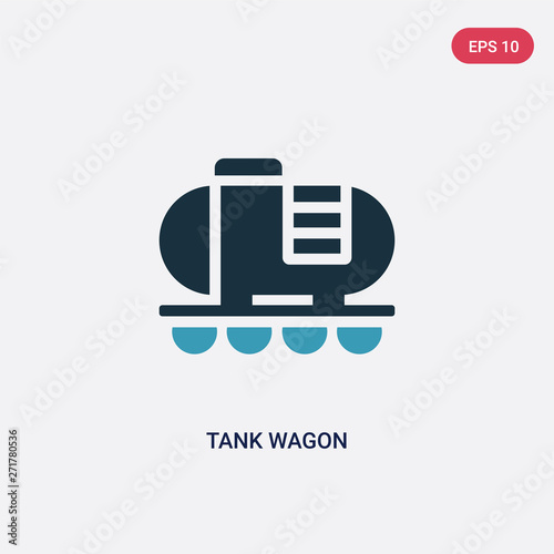 two color tank wagon vector icon from industry concept. isolated blue tank wagon vector sign symbol can be use for web, mobile and logo. eps 10