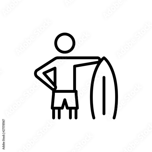 surfer icon vector illustration sign
