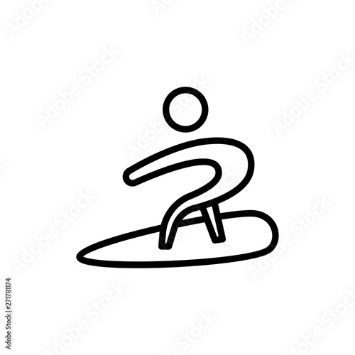 surfer icon vector illustration sign