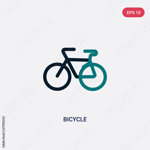 two color bicycle vector icon from maps and flags concept. isolated blue bicycle vector sign symbol can be use for web, mobile and logo. eps 10