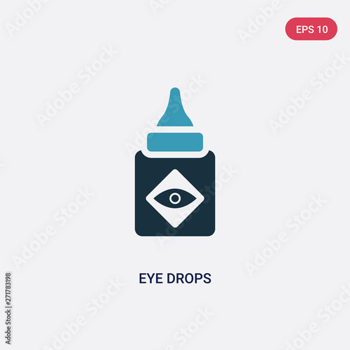 two color eye drops vector icon from medical concept. isolated blue eye drops vector sign symbol can be use for web, mobile and logo. eps 10