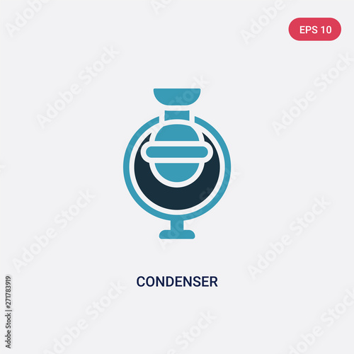 two color condenser vector icon from multimedia concept. isolated blue condenser vector sign symbol can be use for web, mobile and logo. eps 10
