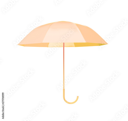 yellow umbrella concept rendered isolated 3d render