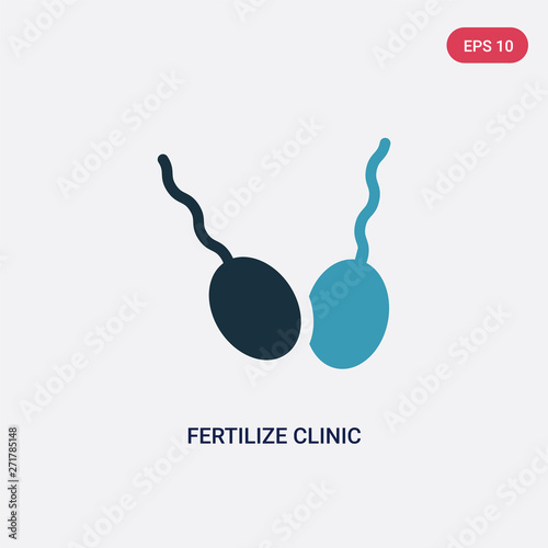 two color fertilize clinic vector icon from nature concept. isolated blue fertilize clinic vector sign symbol can be use for web, mobile and logo. eps 10
