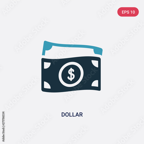 two color dollar vector icon from payment concept. isolated blue dollar vector sign symbol can be use for web, mobile and logo. eps 10