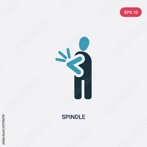 two color spindle vector icon from people concept. isolated blue spindle vector sign symbol can be use for web, mobile and logo. eps 10
