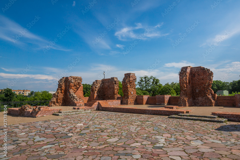 Ruins of the castle in Sochaczew, Masovia, Poland
