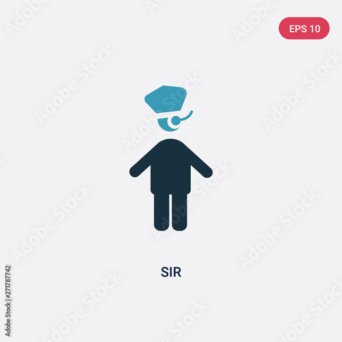 two color sir vector icon from people concept. isolated blue sir vector sign symbol can be use for web, mobile and logo. eps 10