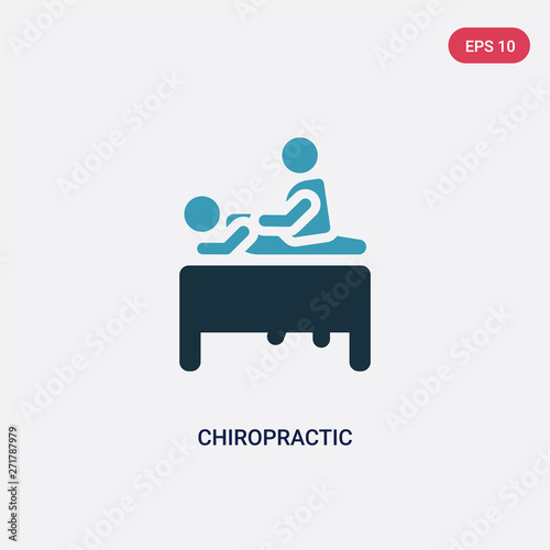 two color chiropractic vector icon from people concept. isolated blue chiropractic vector sign symbol can be use for web, mobile and logo. eps 10