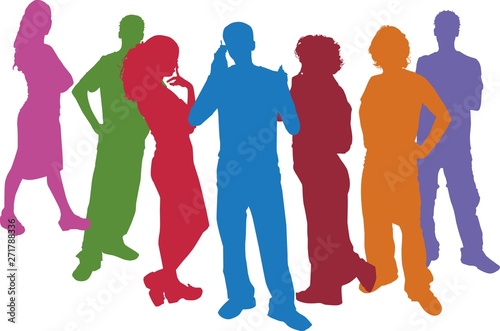Siluetas de colores