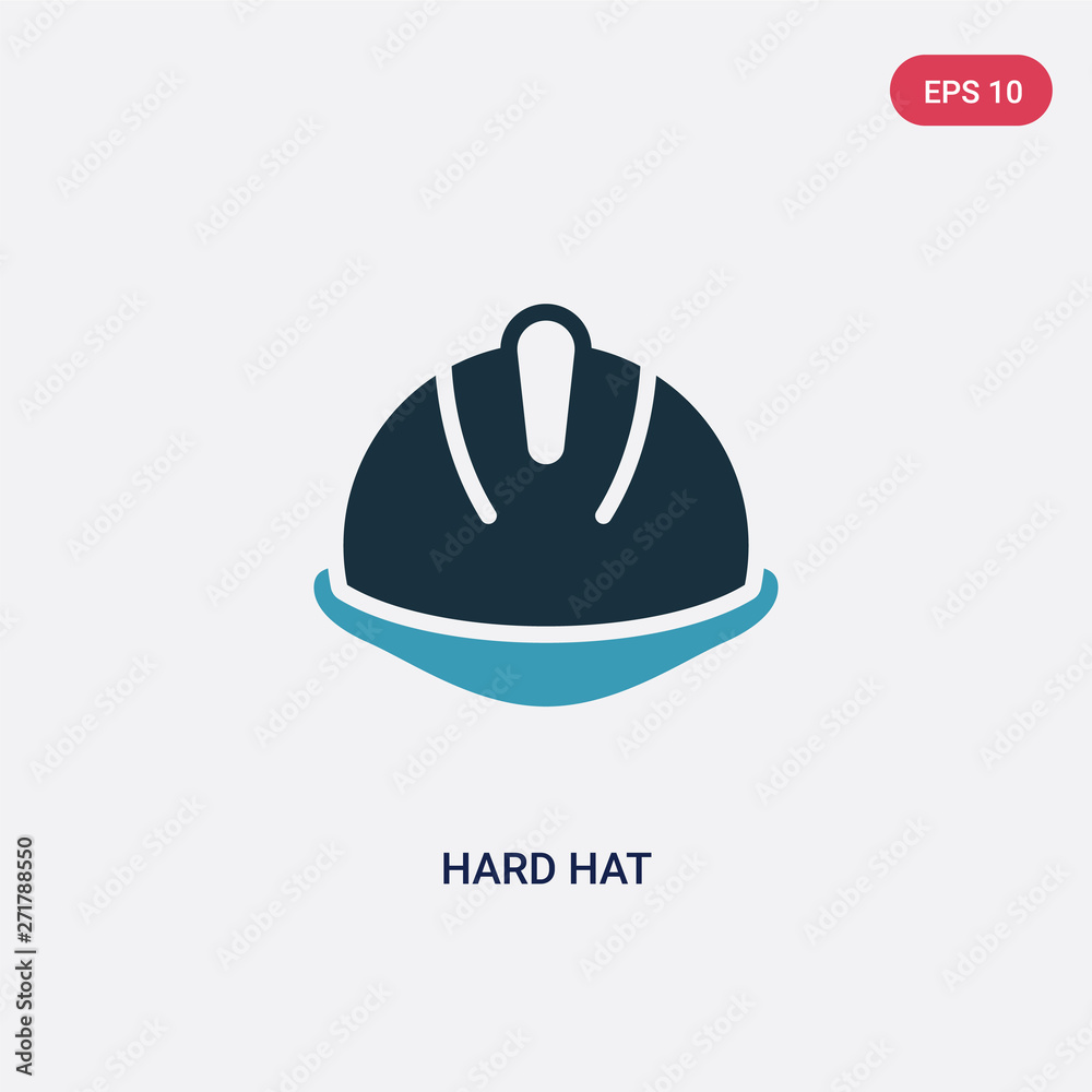 Fototapeta premium two color hard hat vector icon from productivity concept. isolated blue hard hat vector sign symbol can be use for web, mobile and logo. eps 10