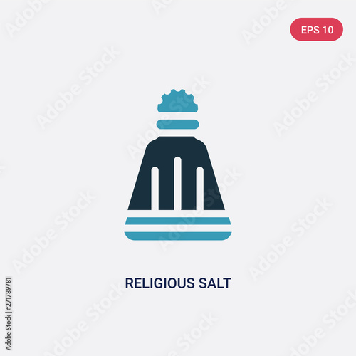 two color religious salt vector icon from religion concept. isolated blue religious salt vector sign symbol can be use for web, mobile and logo. eps 10