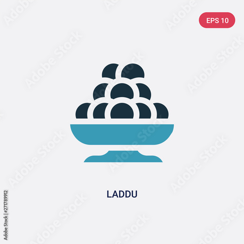 two color laddu vector icon from religion concept. isolated blue laddu vector sign symbol can be use for web, mobile and logo. eps 10