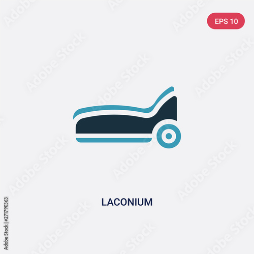 two color laconium vector icon from sauna concept. isolated blue laconium vector sign symbol can be use for web, mobile and logo. eps 10