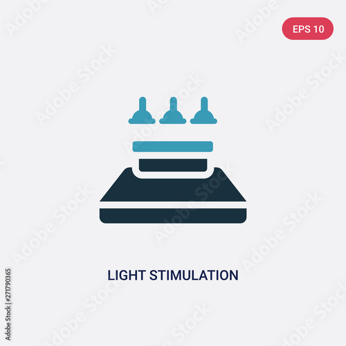 two color light stimulation vector icon from sauna concept. isolated blue light stimulation vector sign symbol can be use for web, mobile and logo. eps 10