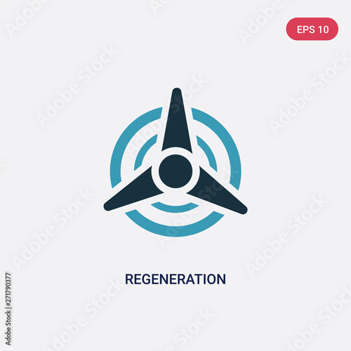 two color regeneration vector icon from sauna concept. isolated blue regeneration vector sign symbol can be use for web, mobile and logo. eps 10