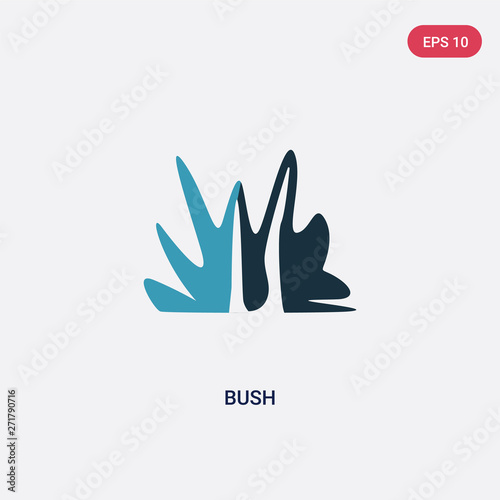 two color bush vector icon from season concept. isolated blue bush vector sign symbol can be use for web, mobile and logo. eps 10