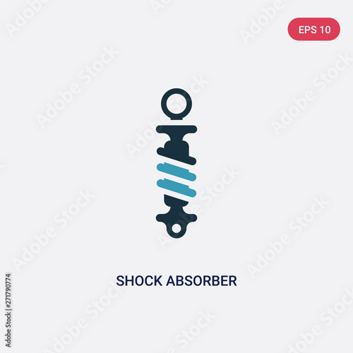 two color shock absorber vector icon from security concept. isolated blue shock absorber vector sign symbol can be use for web, mobile and logo. eps 10