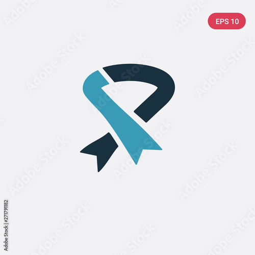 Free Download two color   vector icon from shapes concept. isolated blue  vector sign symbol can be use for web, mobile and logo. eps - GFXLoad