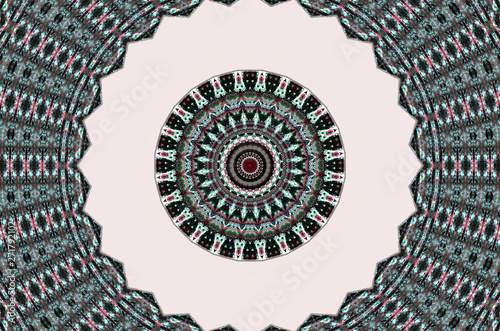 lace mandala pink black circle flower